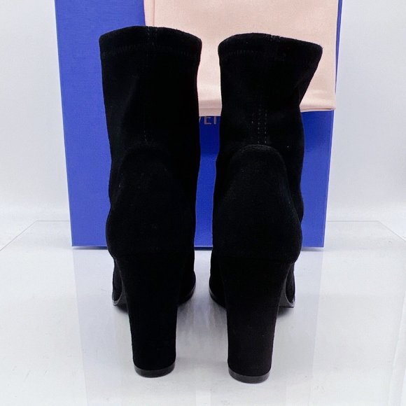 Stuart Weitzman Womens Highland Bootie Heeled Black Stretch Suede EU 35.5/ US 5 - Picture 7 of 11